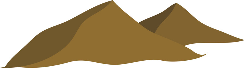 vector illustration of a mountain transparent background flat style