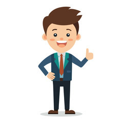 business man with thumb up