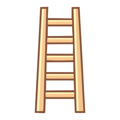 wooden ladder isolated on white