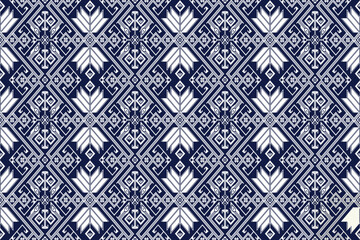 Seamless blue floral pattern