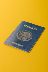 Mexican passport for travelling, flying and doing business. Mexico document, id