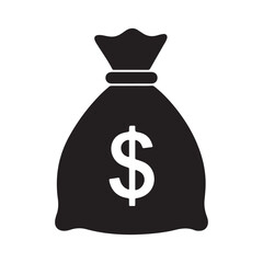 Money Bag Icon Illustration Representing Wealth Finance and Financial Security Conceptual Graphic for Business and Investment Designs