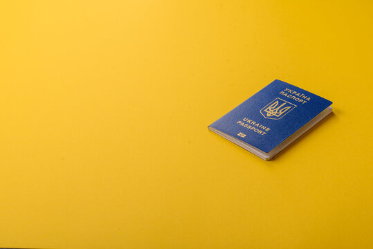 Ukrainian passport for travelling, flying and doing business. Ukraine document, id