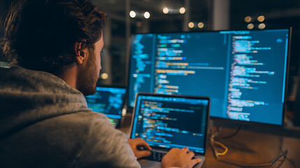 A man using his coding skills to develop a mobile application (2)