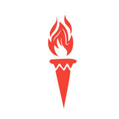 vector fire torch icon