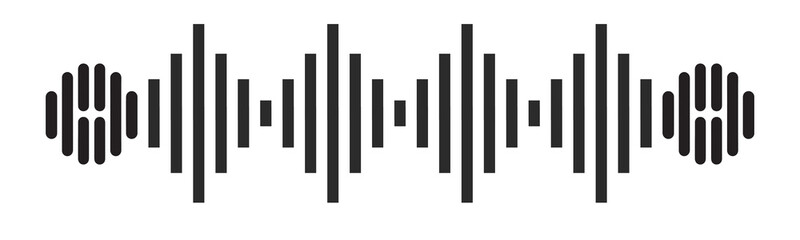 Abstract Audio Waveform with Modern Geometric Lines