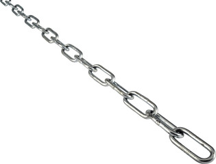 metal chain on white background