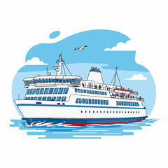 Obraz premium cruise ship in the sea