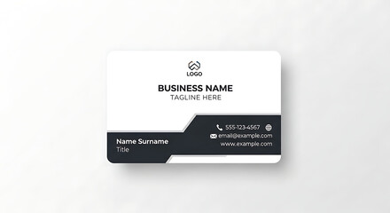 Modern Professional Business Card Template with Contact Details