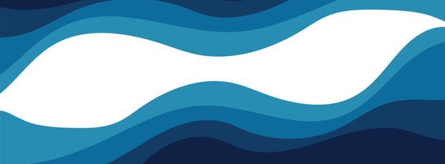 Sea waves layered vector background. modern trendy design,web