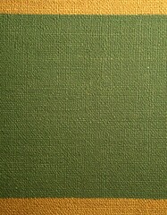 Fototapeta premium Dark green textured fabric with gold trim