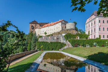 Fototapeta premium State Castle Becov above the village of Becov nad Teplou in Czech Republic