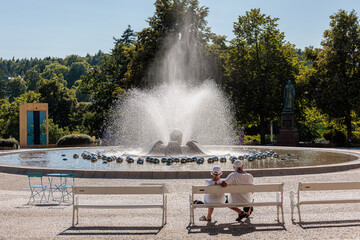 Spa center and colonnade of the famous Marianske Lazne spa, Czech Republic