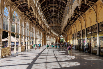 Marian Spa, Czechia - 12 August 2025: Spa center and colonnade of the famous Marianske Lazne spa, Czech Republic