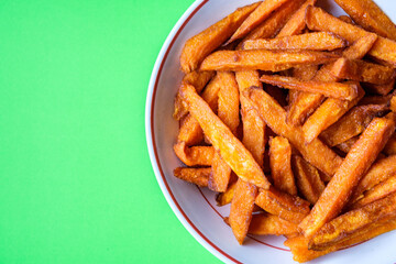 Crispy Fried Sweet Potato Chips Or Fries