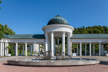 Spa center and colonnade of the famous Marianske Lazne spa, Czech Republic