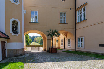 Naklejka premium The grounds of the country residence of the Czech President - Lany Castle, Czech Republic