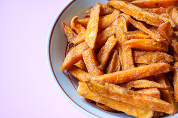 Crispy Fried Sweet Potato Chips Or Fries