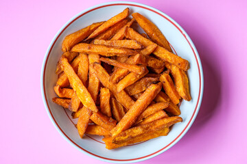 Crispy Fried Sweet Potato Chips Or Fries