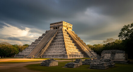Chichen Itza Mayan Pyramid in Yucatan Mexico