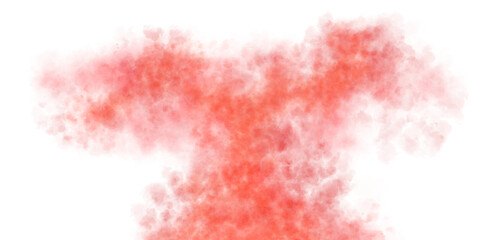 Thick red smoke cloud on transparent background with diffuse texture and branching motion effect emitting glowing particles for dramatic and abstract visual compositions