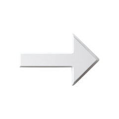 Glossy Right Arrow Icon on a Transparent Background for Design Use