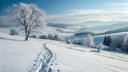 Fototapeta premium winter landscape in the mountains