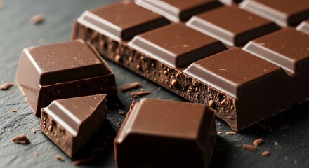 Indulge in delicious milk chocolate squares, perfect for satisfying cravings