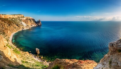 Fototapeta premium the black sea coast of crimea at cape fiolent sevastopol