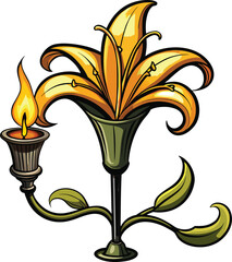 Haunted Lily Halloween Lily Candle Elegant Design Decor