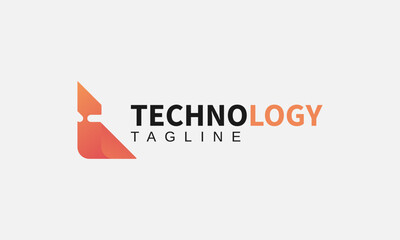 Professional technology logo design with minimal futuristic style for corporate branding
