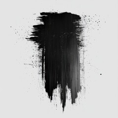 Abstract grunge brush stroke element in black on a clean background