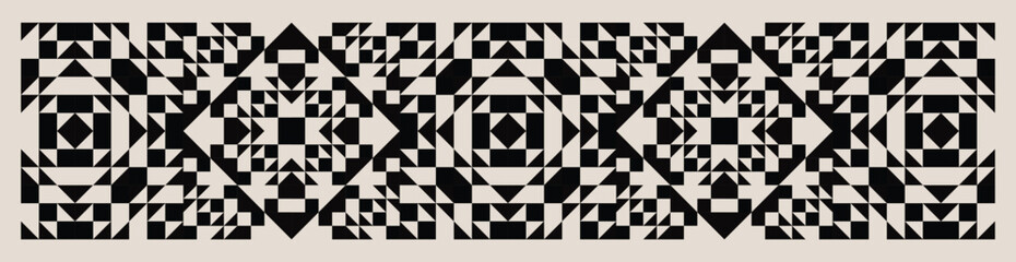 Mid century modern geometric pattern vector. Graphical illustration for a unique banners, textiles and home d&eacute;cor.