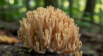 crown tipped coral fungus (Artomyces pyxidatus) in open woodland