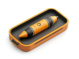 Conceptual pencil in a Blind Box 3D Icon for Creative Design Projects