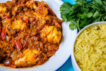 Chargrilled Chicken Jalfrezi Curry With Pilau Rice