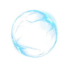 Blue Water Splash Effect with Dynamic Circular Movement and Glow