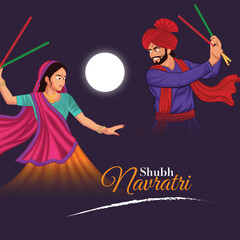 Shubh Navaratri vector illustration