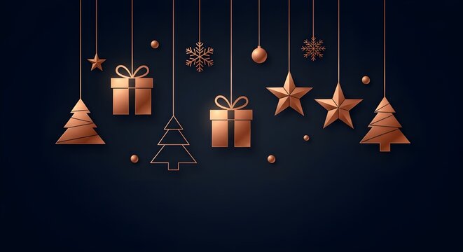 Antecedentes de Navidad y A&ntilde;o Nuevo con elementos geom&eacute;tricos