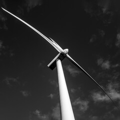 wind turbine in the sky