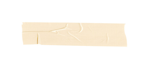 Vintage brown adhesive tape with a Transparent Background, Adhesive paper tape isolated on a white background	