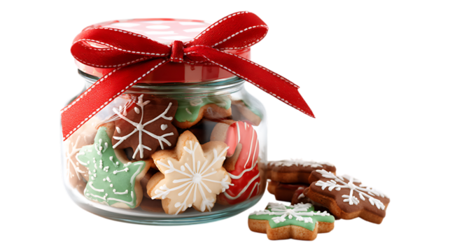 christmas cookies in a jar