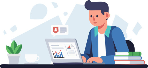 Person working on laptop