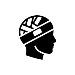 Head injury bandage icon