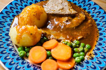 Traditional Classic Roast Lamb Sunday Roast Dinner