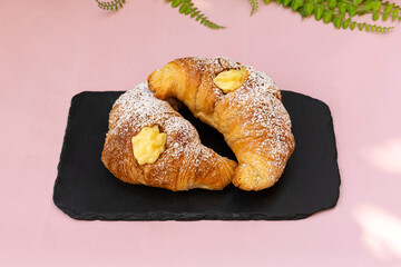 Classic Italian Croissants with Cream