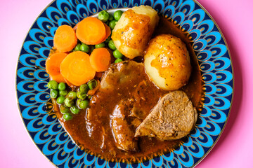 Traditional Classic Roast Lamb Sunday Roast Dinner