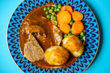 Traditional Classic Roast Lamb Sunday Roast Dinner