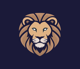 Lion head Logo vector illustration