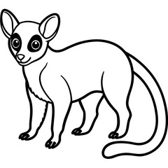 Indri line art vector